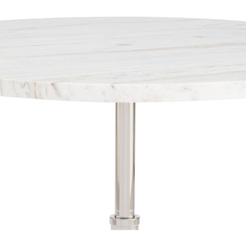 Myles 24 X 24 inch Polished Nickel Accent Table, Large
